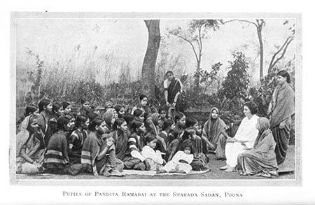 Ramabai with some of her pupils